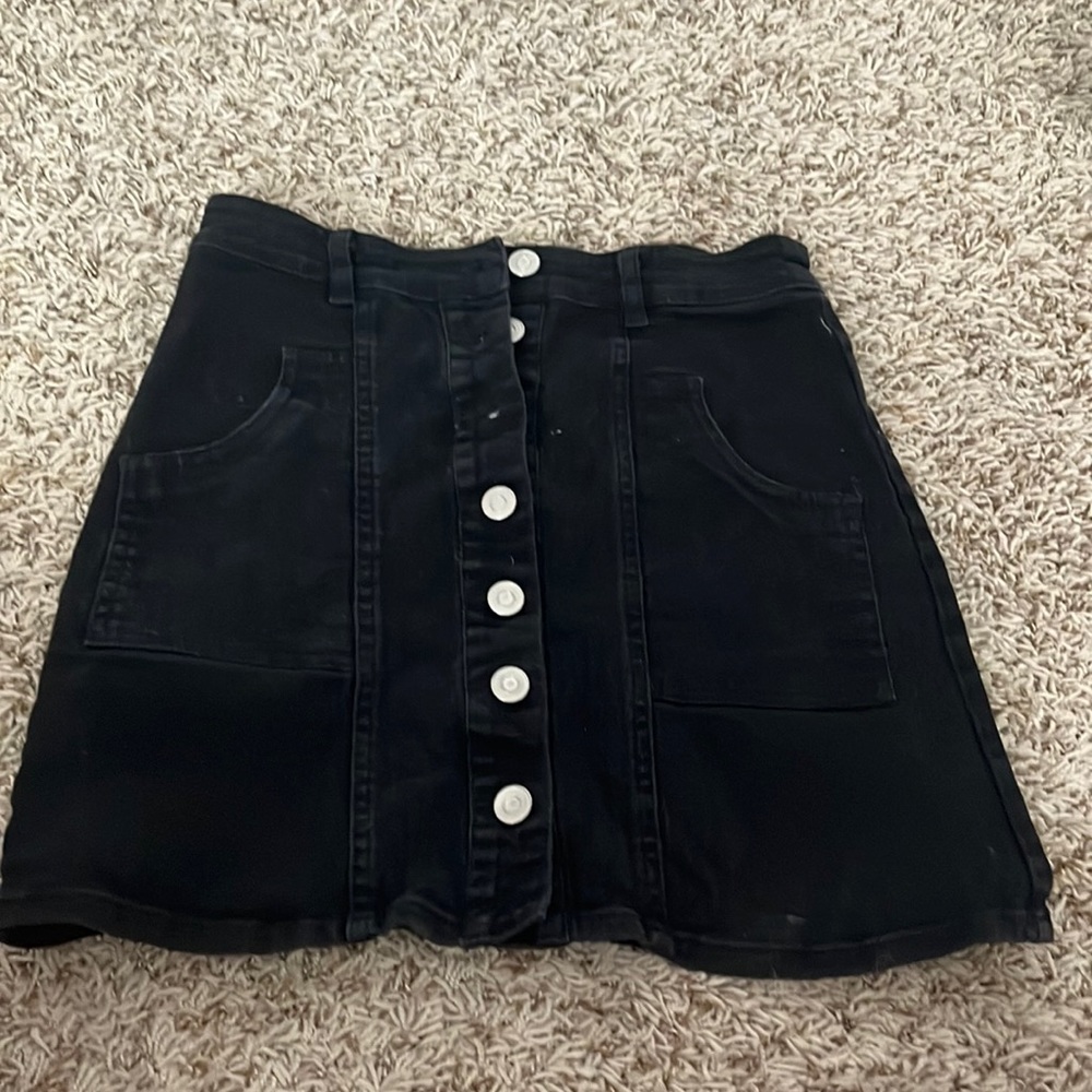 Altard State Black jean skirt